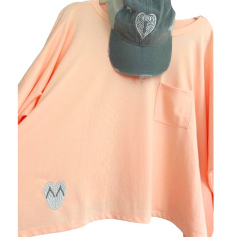 Flip Flop Heart Dolman Shirt AngelEyes Heart Hat Set