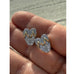 Flip Flop Heart White Topaz Gold Earrings