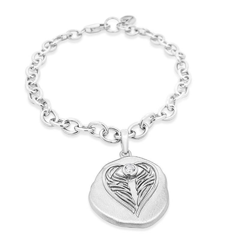 AngelEyes heart coin bracing Goddaughters Wearable Art for the Soul bracelet 