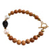 No Fear Bracelet  Gold Skull Bracelet 