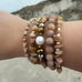 Sandstone Pearl for Peace Wrap Bracelet Wearable Art for the Soul by Goddaughters 