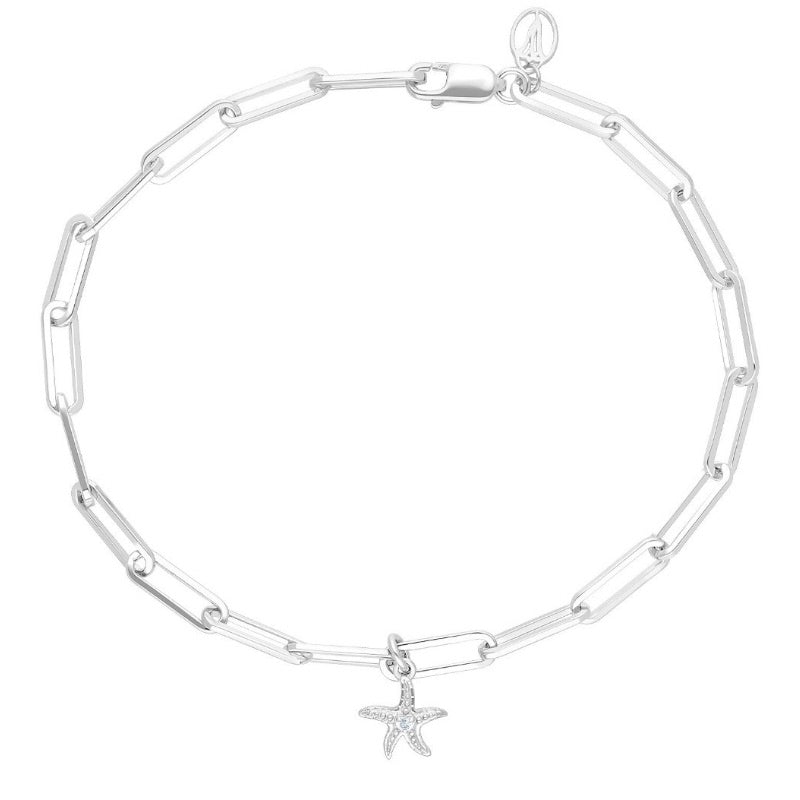 Starfish Blue Topaz Anklet by Goddaughters 