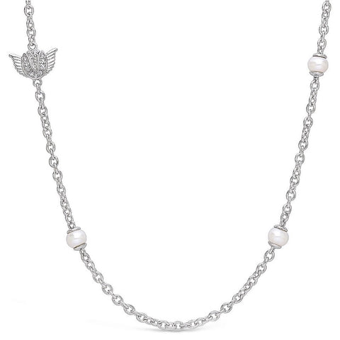 Tulip Angel on my Shoulder Pearl Station Necklace by Goddaughters 