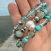 Turquoise Pearl for peace one of a kind wrap bracelet 
