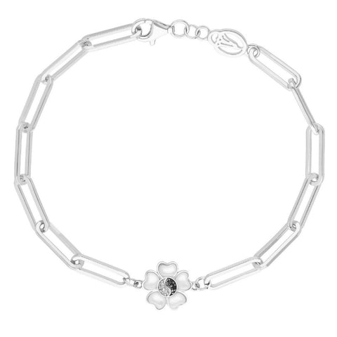 Yin Yang Pom Flower Bracelet by Goddaughters Wearable Art for the Soul