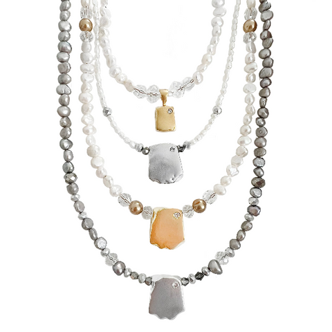 Limited Edition "Special Sale Event"Personlized Odin Petite Freshwater Pearl Necklace