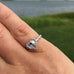 AngelEyes Heart Sterling Silver twist ring for guidance and protection