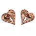 Rose Gold Angeleyes Heart Earrings with Garnet Stone