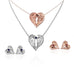 AngelEyes Heart Jewelry Evil eye angel wings heart necklace and earrings