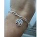 Tree of Life Sterling Silver Paperclip Bracelet 