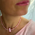 pink freshwater pearl bunny necklace by Goddaughters 
